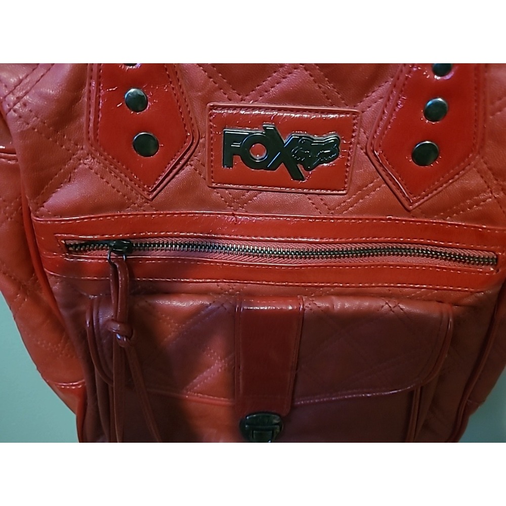 FOX Racing Red Quilt Patterned Inlay Purse - Picture 3 of 11